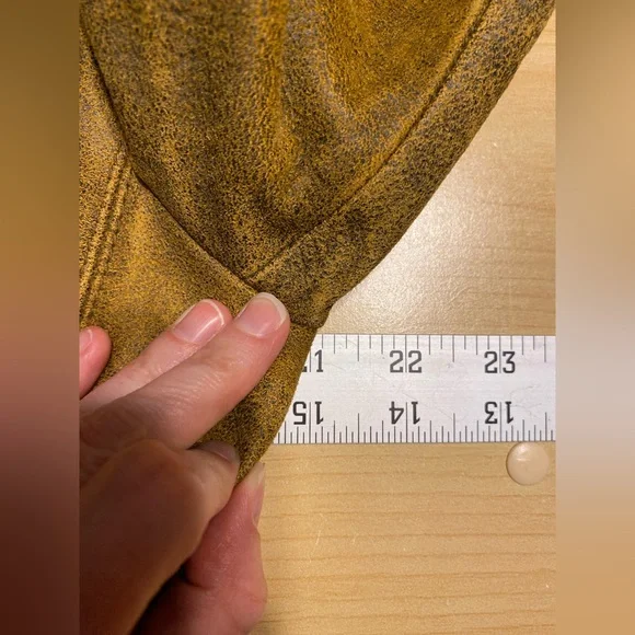 Y2K Wilsons Leather Distressed Leather Jacket Vintage Tan Large - Picture 6 of 8